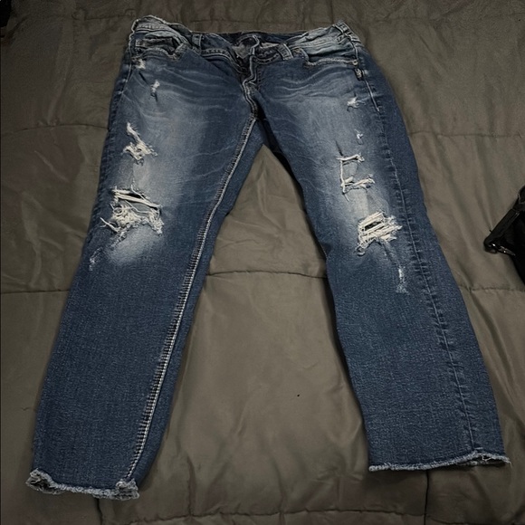 Silver Suki Skinny Crop - Picture 1 of 5